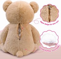 Boneka Beruang Teddy Super Lembut Ukuran 36 Inci, Hadiah Valentine untuk Pacar dengan Isian Kapas