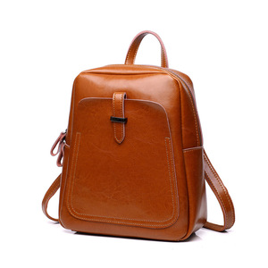 Vendita all'ingrosso di 2024 <span class=keywords><strong>borsa</strong></span> per <span class=keywords><strong>zaino</strong></span> in vera <span class=keywords><strong>pelle</strong></span> oliata per donne di lusso - Product Image 2