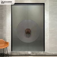 Porte à battants en aluminium moderne Buildgres avec vue panoramique et cadrage sécurisé