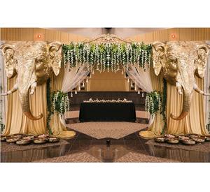 Srilankan mariage éléphant entrée décoration majestueux mariage indien FRP éléphant décor décoration de mariage avec visage d'éléphant - Product Image 1