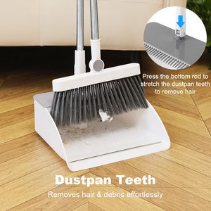 Échantillon gratuit 90 °   Clip <span class=keywords><strong>pliable</strong></span> à 5 rangées de poils, <span class=keywords><strong>manche</strong></span> en plastique souple pour support de tête de <span class=keywords><strong>balai</strong></span>, ensemble <span class=keywords><strong>balai</strong></span> à poils et pelle à poussière - Product Image 2