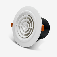 Grille d'aération ronde épaisse en ABS avec circlip, pour système d'air frais, sortie, entrée et retour d'air, ventilation et échange d'air intérieurs