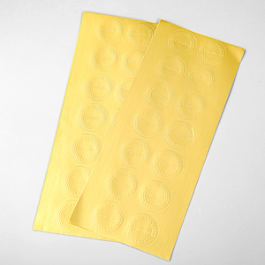 Biểu Tượng Tùy Chỉnh Tự Dính Dập Nóng Lá Vàng Nhãn Đặc Biệt Kết Cấu Giấy Dán Dập Nổi - Product Image 6