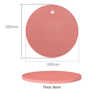 Dày Vòng Tổ Ong Silicone Cách Nhiệt Mat Có Thể Giặt Cách Nhiệt Nồi Và Pan Coaster Bắc Âu Nhà Bếp Silicone Bàn Ăn Tối Mat