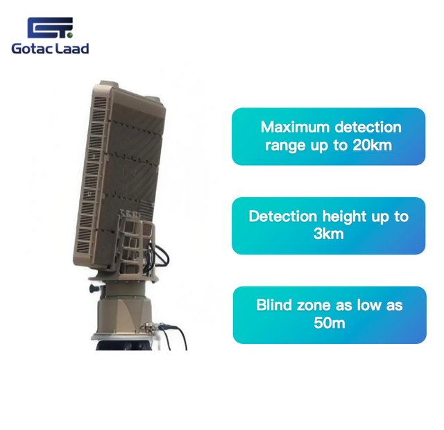 Portable X Band DBF Low Altitude Air Ground Detection Radar System-Gotac Laad Brand Durable Water Resistant Protection 20km