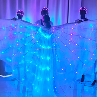Ailes d'ange LED lumineuses, accessoire de costume, accessoire de performance fantastique pour spectacle sur scène, festival, fête, mariage, événement, concert, défilé