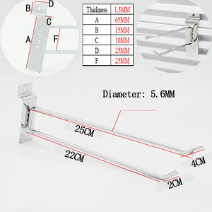 Crochets doubles de panneau perforé en métal de supermarché de style européen avec le support d'étiquette de prix - Product Image 6