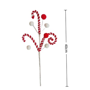 Palillos de tallo en forma de bastón de caramelo ornamental suave duradero y reciclable ecológico artificial para decoración de fiesta en casa de Navidad - Product Image 4