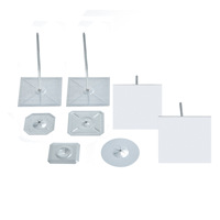 Ancres à clous en fer galvanisé de 2,7 mm, type maille argentée, isolantes thermiquement et acoustiquement, ignifuges, pour extérieur XPS, en stock