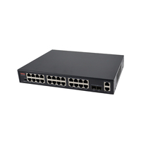 Switch Ethernet PoE No Administrado LingShi de 24 Puertos con 4 Puertos de Enlace Ascendente Gigabit, Switch de Red PoE, Soluciones MCU, Fuente de Alimentación de 450W