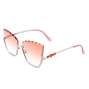 Starfire - Lunettes de soleil œil de chat demi-cerclées carrées irrégulières teintées tendance - Product Image 2