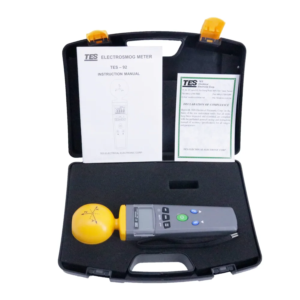 TES-92 elettrosmog Meter triassiale Data Logger misuratore elettromagnetico EMF Meter da 50 MHz a 3.5 GHz gamma di frequenza