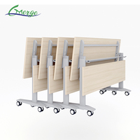 Tables de formation et de conférence pliantes d'usine avec chaises, table de réunion pliable empilable, bureau pliant