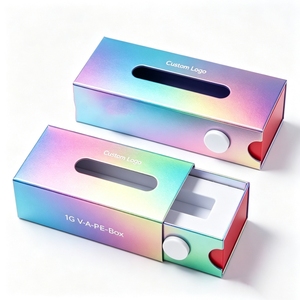 Caja de Cartón Rígido con Cajón Deslizante a Prueba de Niños, con Botón de Presión, para Cartuchos Desechables de 1ml y 2ml, con Inserto de EVA - Product Image 2