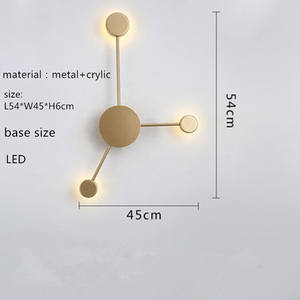 Nuevo estilo de fábrica posmoderno simple personalidad creativa cucharón E27 todo cobre moderno LED candelabro de cristal lámpara de pared - Product Image 3