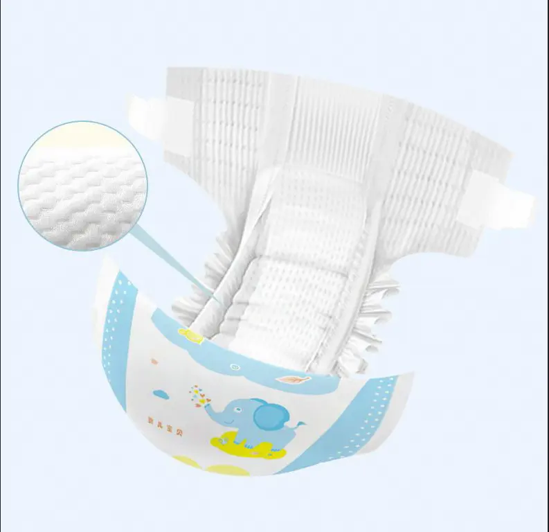 गुणवत्तापूर्ण प्लास्टिक पैंट के साथ थोक में डिस्पोजेबल ऑर्गेनिक बेबी डायपर