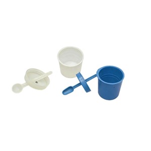 Wei Hong 5ml PP <b>Plastic</b> Stool Collection <b>Cup</b> Split Top Medical Lab Use - Product Image 4