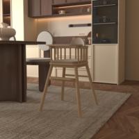 Chaise haute bébé en bois massif pour les repas en famille : siège portable multifonctionnel pour repas et moments de lien avec les tout-petits