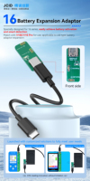 Kabel Fleksibel Baterai JCID untuk iPhone 11 15 Pro Max Mini Programmer V1SE Adaptor Pengganti Daya Tag Eksternal untuk Ponsel