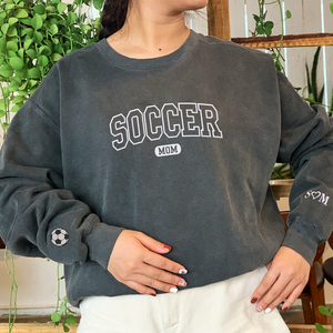 Autunno inverno <span class=keywords><strong>calcio</strong></span> mamma felpa o t-shirt modello 3D ricamato nome sulla manica Logo anteriore regalo perfetto per la mamma - Product Image 4