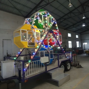 Grande Roue Miniature Portable en Acier CE 16P pour Enfants, Idéale pour Parcs d'Attractions, Remorque Mobile Rotative Sûre pour l'Extérieur - Product Image 6