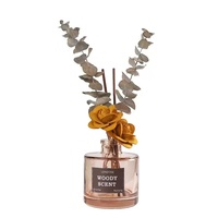 Diffuseur à bâtonnets d'huiles essentielles 120 ml avec fleurs séchées, sans flamme, pour aromathérapie et décoration, en rotin, pour la maison - Meilleures ventes