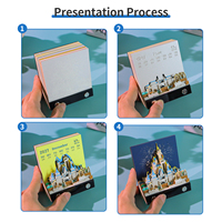 Bloc-notes 3D Calendrier 2027 Château de Cendrillon avec Lumières LED – Notes Adhésives Créatives pour Décoration de Bureau et Cadeau Artisanat en Papier
