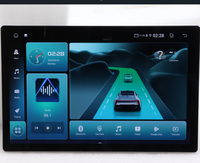 Autoradio DVD universel T133 de 12,9 pouces avec CarPlay sans fil, DSP, Wifi, cadre argenté et radiateur en alliage d'aluminium