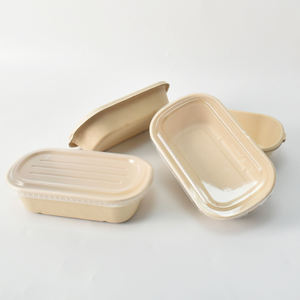กล่องอาหารกลางวันแบบเบนโตะสำหรับซื้อกลับบ้าน ทำจากเยื่อชานอ้อย ย่อยสลายได้ กันน้ำและกันน้ำมัน ตัวอย่างสินค้าฟรี - Product Image 5
