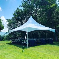 Carpa Comercial de Techo Alto 20x20 pies con Estructura de Aluminio y PVC Impermeable para Bodas, Eventos y Fiestas