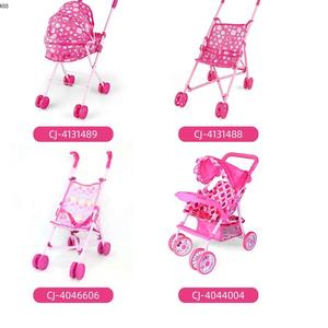 Juego de Imitación de Alta Calidad para Niños, Cochecito de <span class=keywords><strong>Juguete</strong></span> de Plástico Rosa para Muñecas, Regalo para Niñas - Product Image 5