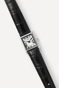 Montre-bracelet classique carrée GBHW, argent et noir, montre à quartz de luxe, élégante montre analogique pour femmes, usage professionnel - Product Image 2