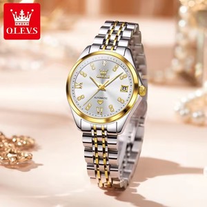   Montre pour femme 9801, montre mécanique automatique de luxe, étanche, en acier inoxydable, avec diamants, date, ensemble de montres pour femmes 3.0 - Product Image 2
