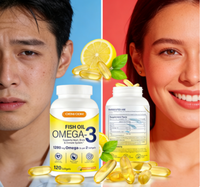 Gélules d'huile de poisson oméga-3 OEM/ODM |   1280 mg par portion |   Saveur citron |   Complément alimentaire pour le soutien du cœur, du cerveau et de l'immunité