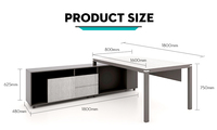 Ensemble de bureau de direction en gros, mobilier commercial, bureau de patron sur mesure fabriqué en usine
