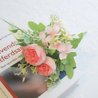 Fleurs de pivoines artificielles, bouquet de pivoines en soie pour la décoration de la maison, de la table de mariage