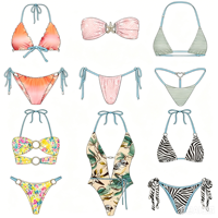 Ensemble de bikini personnalisé NAYVO, maillot de bain sexy deux pièces pour femmes, maillot de bain personnalisé, marque privée OEM pour l'été et la plage