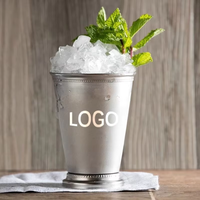 Custom Silver Rose Gold Mint Julep Cup Mule Tazas de cobre logo Acero inoxidable Whisky Cerveza Mojito Tazas