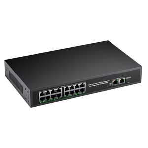 Switch POE No Administrado de 16 Puertos y 100 Mbps, 200 W de Potencia, 2 Puertos Gigabit Uplink, 1 SFP, IEEE 802.3 At/af, Capacidad de 9.2 Gbps, VLAN - Product Image 4