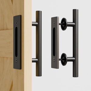 Poignée de porte coulissante invisible encastrée double face, noir mat, 11,81 pouces, <span class=keywords><strong>en</strong></span> alliage de zinc robuste <span class=keywords><strong>pour</strong></span> portail et placard - Product Image 5