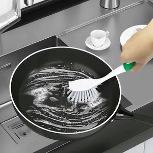 Dish <b>Brush</b> with Handle Kitchen <b>Scrub</b> <b>Brushes</b> for Cleaning Dish Scrubber with Stiff Bristles for Sink Pots Custom Printed logo - Product Image 2