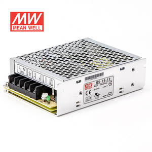 Mean Well <span class=keywords><strong>RS</strong></span>-75-12 75W 12V工業用AC-DCコンバータコンパクトスイッチング電源6A出力電流付き - Product Image 1