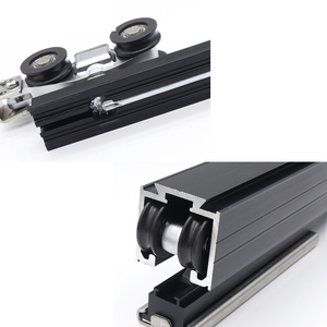 Ruedas de hierro modernas para puertas correderas, riel de rodadura de alta resistencia, riel de hierro colgante para puertas/cortinas correderas, riel cuadrado de hierro de alta calidad para un deslizamiento suave. - Product Image 4