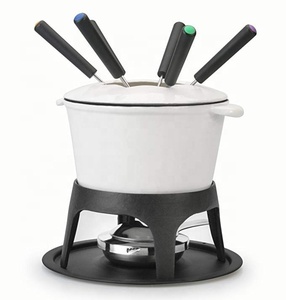 <span class=keywords><strong>Olla</strong></span> de <span class=keywords><strong>Hierro</strong></span> Fundido para <span class=keywords><strong>Fondue</strong></span> y 6 Tenedores para <span class=keywords><strong>Fondue</strong></span> Incluidos para Queso o Chocolate - Product Image 3