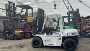 Ready to Use 7 Ton Used Diesel <b>Forklift</b> FD70Z8 Japan Original TCM FD30 FD60 FD70 Two/Three Stage Mast - Product Image 6