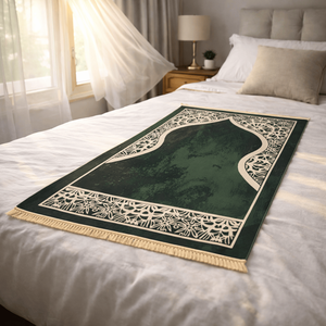 Alfombra de Oración Musulmana de Franela Suave con Base Antideslizante, Tamaño y Diseño Personalizados para el Hogar, la Mezquita y Viajes - Product Image 3