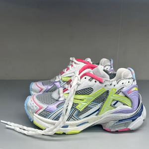 Zapatos deportivos de cuero genuino de alta calidad, con diseño de cinta lujosa, estilo vintage, con cordones, modernos y a la moda. - Product Image 1