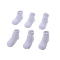 Summer Soft Plain Solid White 0-12 Mois Nouveau-né Bébé 100% Chaussettes en coton
