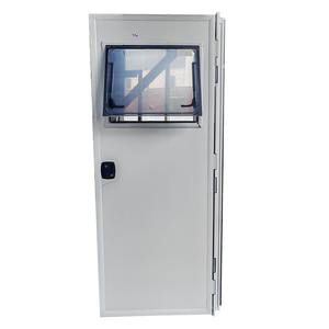 Puertas Batientes de Aluminio para Remolques y Campers, Fabricadas a Medida, 757x1956mm, Totalmente Blancas, Ángulo Recto, con Ventana Abatible - Product Image 3