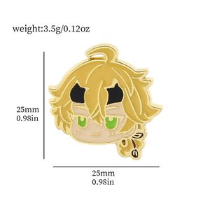 Q versión personajes del juego <span class=keywords><strong>Kamisato</strong></span> <span class=keywords><strong>Ayato</strong></span> pines lindo dibujos animados <span class=keywords><strong>genshin</strong></span> impacto esmalte insignia - Product Image 6